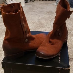 Steven Brown Suede Distressed Ankle Boots